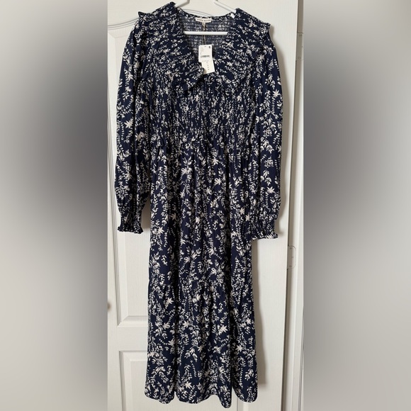 free people moon river maxi dress Moon River Dresses | Nwt Moon River By Free People Smocked Maxi Dress | Color: Blue/White | Size: L
